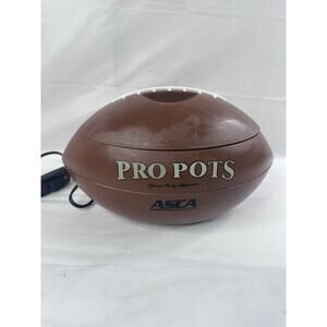 Pro Pots Football Shaped Slow Cooker 1.5 Quart Crock Pot. Works Missing Liner